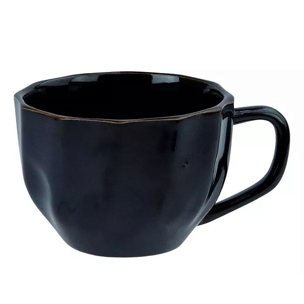 Xícara De Porcelana Prisma Preta 200ml 156 Hauskraft