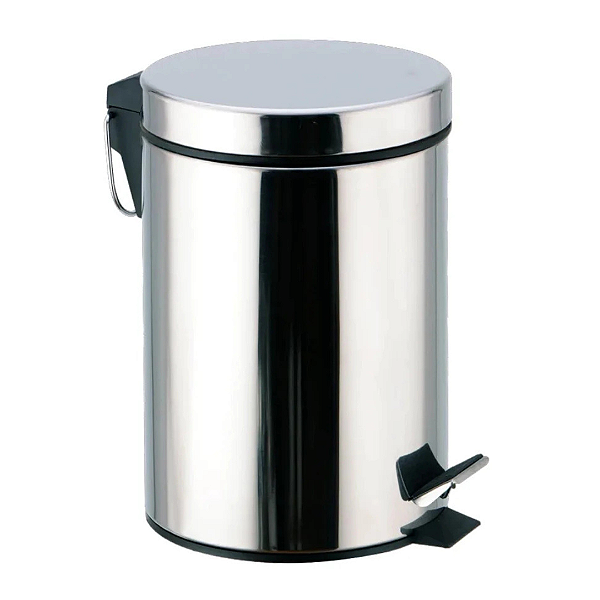 Lixeira Com Pedal Inox E Balde Interno Removível 3 Litros Belakaza