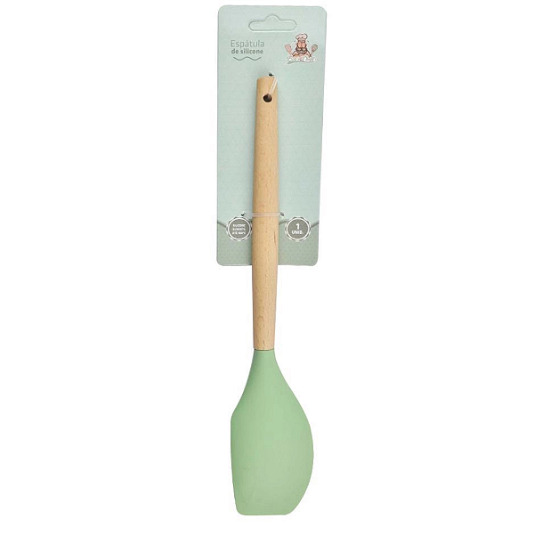 Espatula De Silicone Com Cabo De Madeira 31cm 5119 Bons Cheff