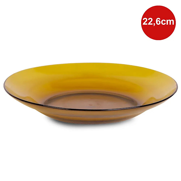 Prato Fundo Liso Ambar 22,6cm GL7100 Original