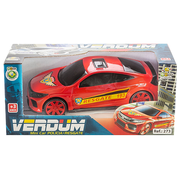Carrinho Mini Car Verdum Policia/Resgate 273 Bs Toys