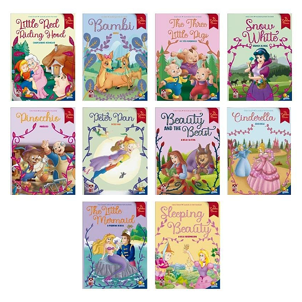 Livro The Golden Classics Com 10 Histórias Bilingue Todo Livro
