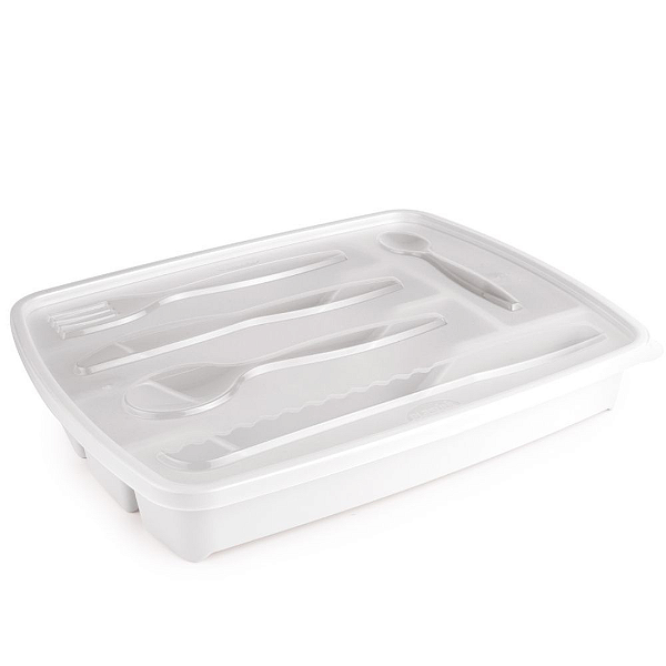 Porta Talher Com 5 Divisórias Com Tampa 3839 Plasútil