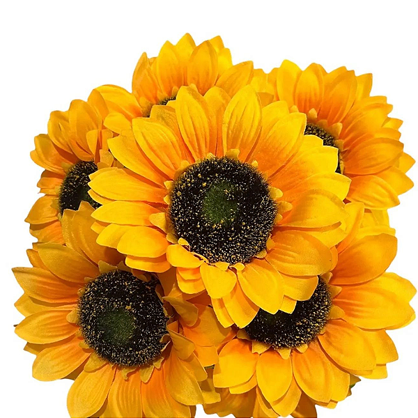 Flores De Girassol Grande Artificiais Com 100 Unidades FL-553