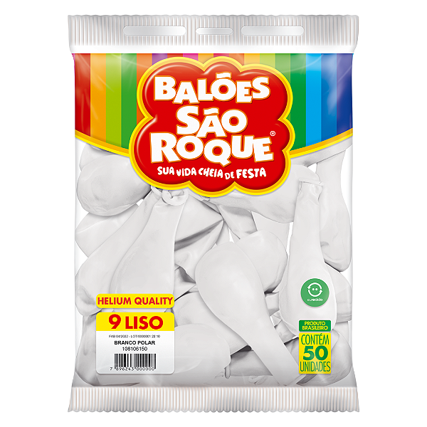 Balão Branco Polar N° 9 Com 50 Unidades São Roque