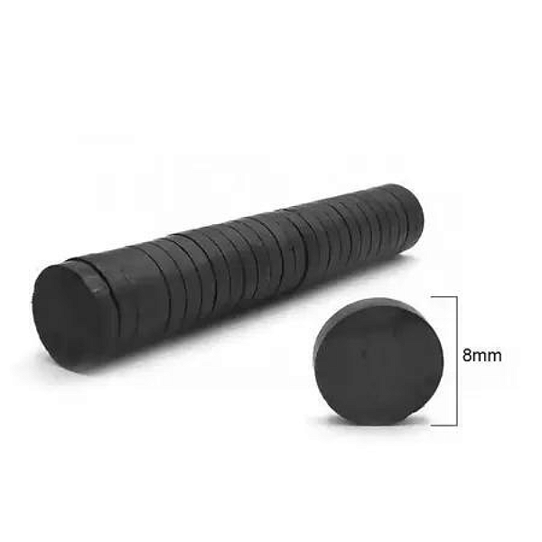 Imã Redondo Para Artesanato 8mm Unidade Acc