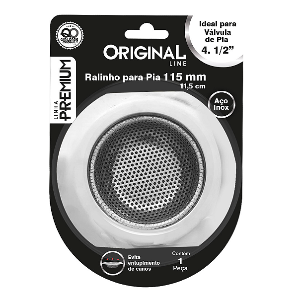 Ralo Para Pia Inox Premium 11,5cm SL0735 Original