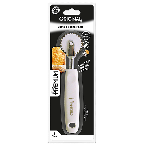 Carretilha Cortador De Pastel Inox Cabo Branco SL0378 Original