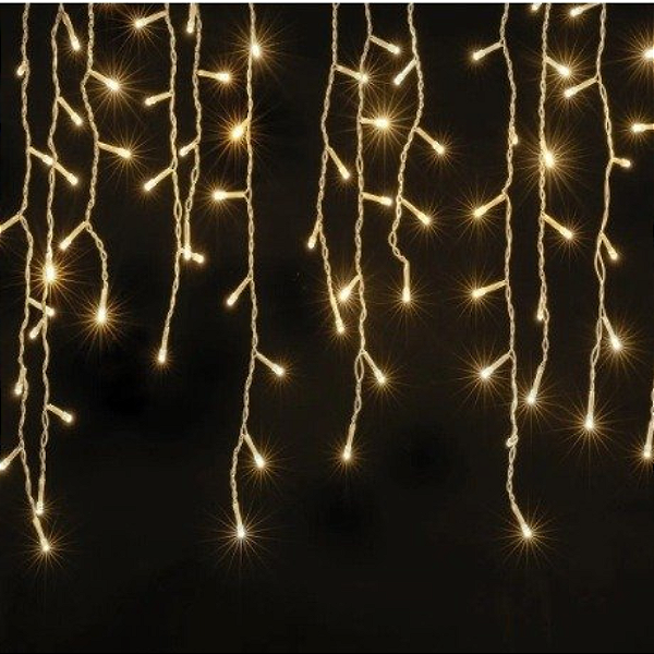 Pisca Pisca Cascata 200 Led Branco Quente 8 Funções Lumina Home