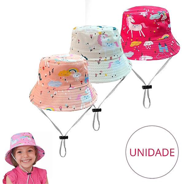 Chapéu Infantil Estampado Hat Com Cordinha