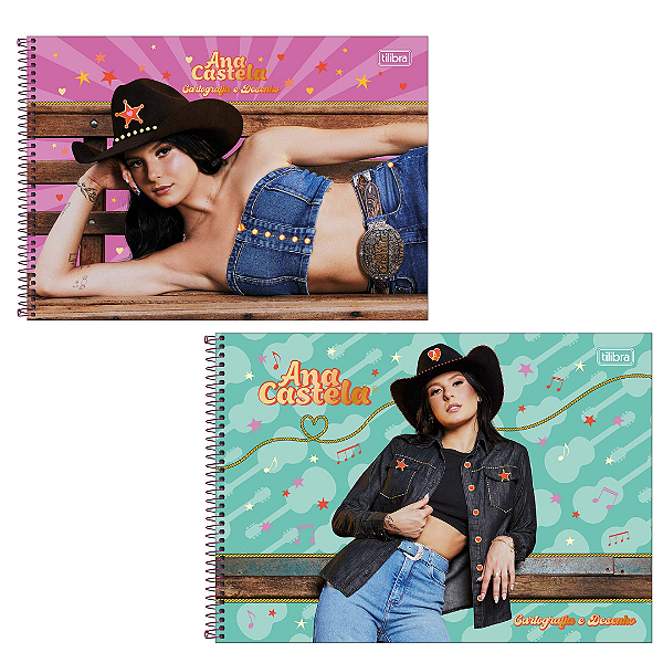 Caderno De Desenho Espiral Capa Dura Ana Castela 80 Folhas Tilibra