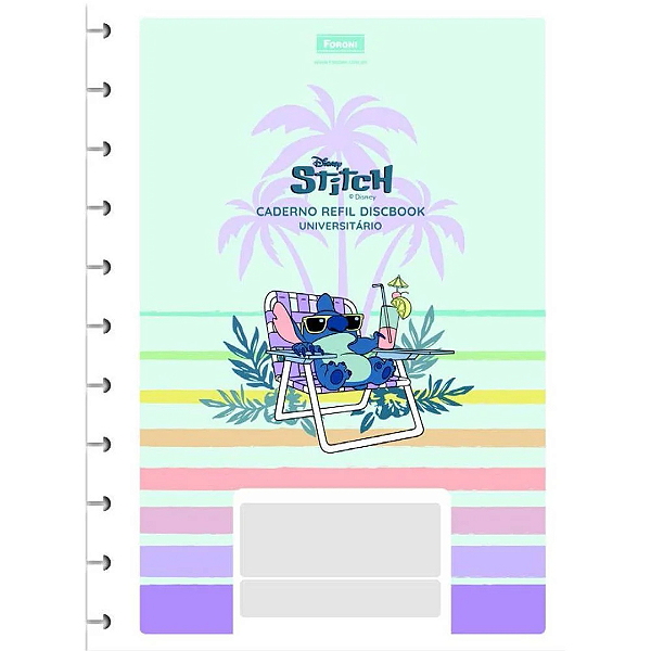 Refil Para Caderno Discbook Stitch 80 Folhas Foroni