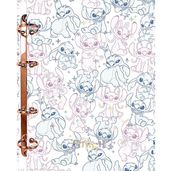 Caderno Argolado Cartonado Colegial Stitch 120 Folhas Foroni
