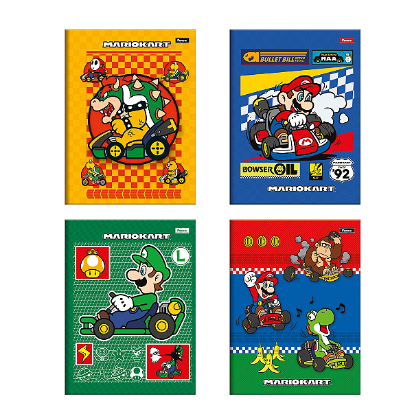 Caderno Brochura Capa Dura Super Mario Bros 80 Folhas Foroni