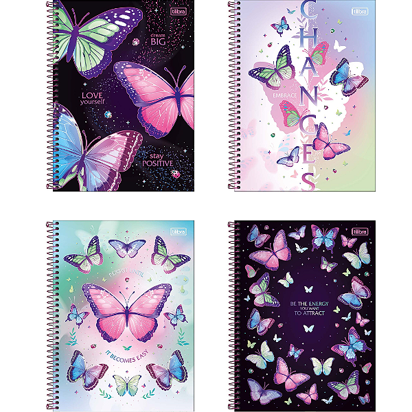 Caderno Espiral Capa Dura Connect Daisy 80 Folhas Tilibra