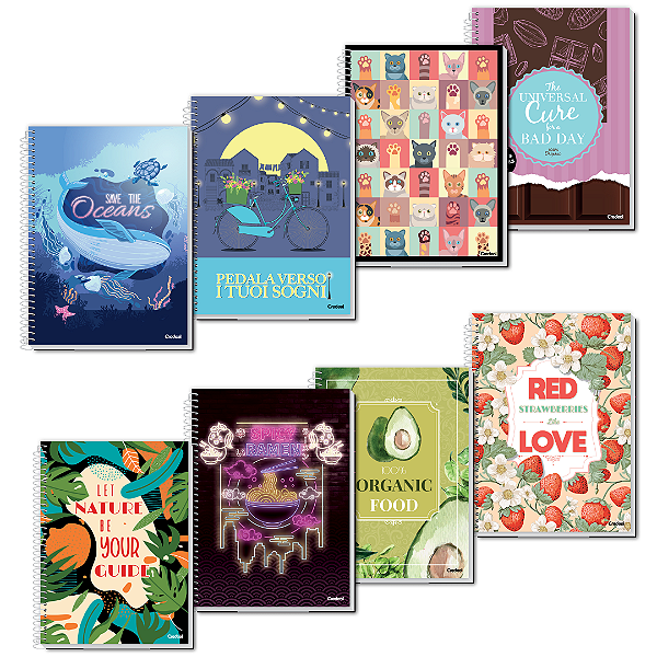 Caderno Espiral Capa Dura My Collection Feminino Com Adesivos 80 Folhas Credeal
