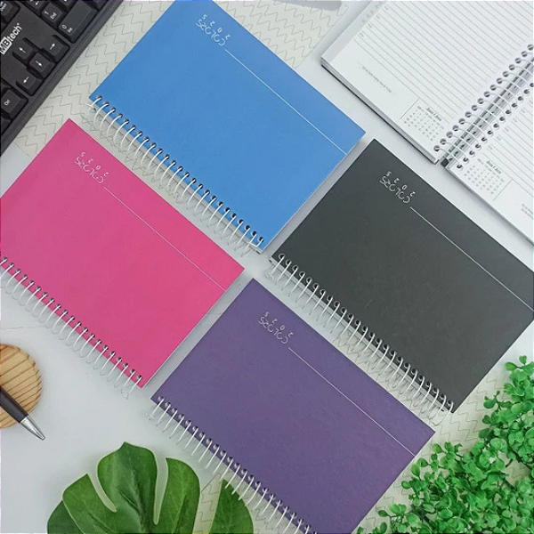 Agenda Espiral Capa Dura Colors 2025 192 Folhas São Domingos