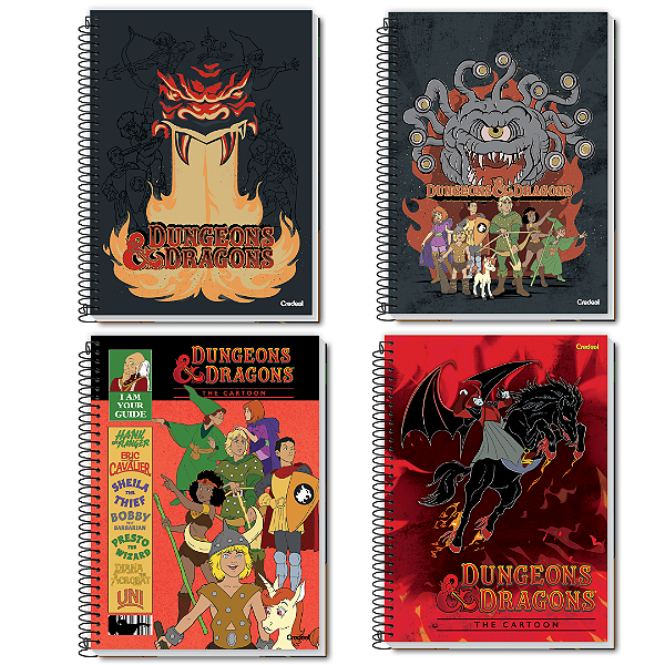 Caderno Espiral Capa Dura Caverna Do Dragão 80 Folhas Credeal