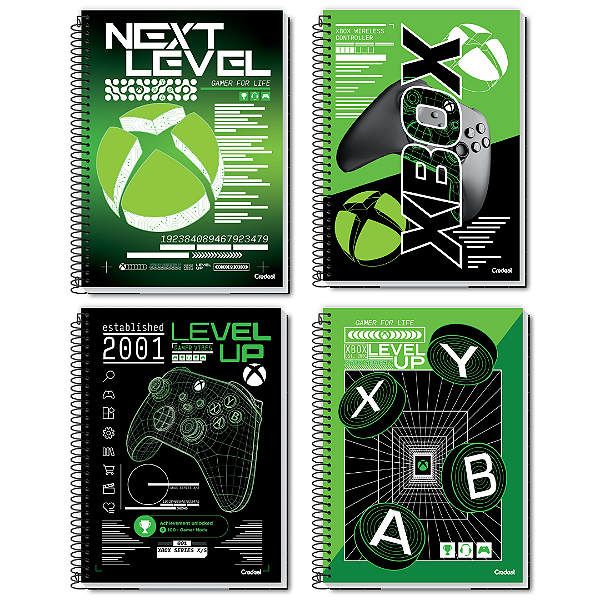 Caderno Espiral Capa Dura X-Box 80 Folhas Credeal