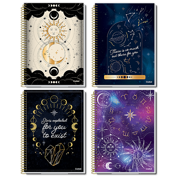 Caderno Espiral Capa Dura Stamp 80 Folhas Credeal