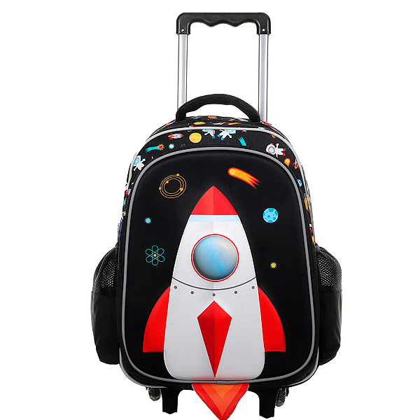 Mochila De Rodinhas Foguete 3D YS42348 Yins Paper