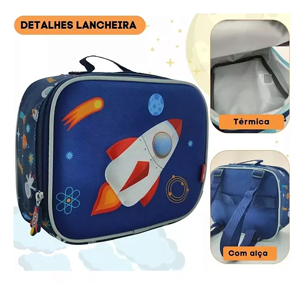 Lancheira Infantil Foguete 3D YS42348-LA Yins Paper