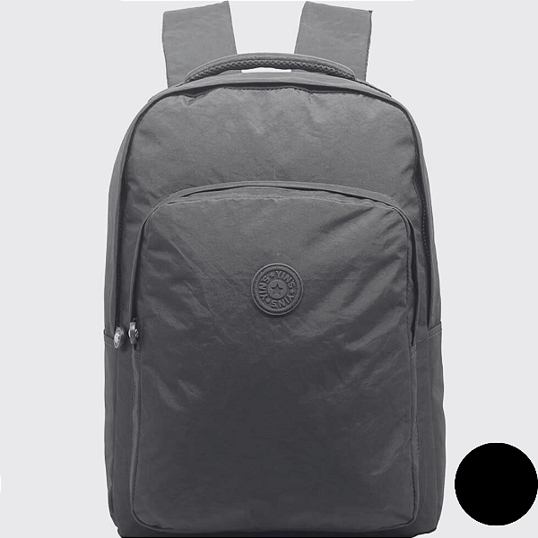 Mochila De Costas Casual Em Crinkle Preta YS41055P Yins Paper