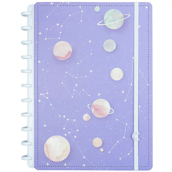 Caderno Purple Galaxy By Gocase Grande CIGD4163 Caderno Inteligente