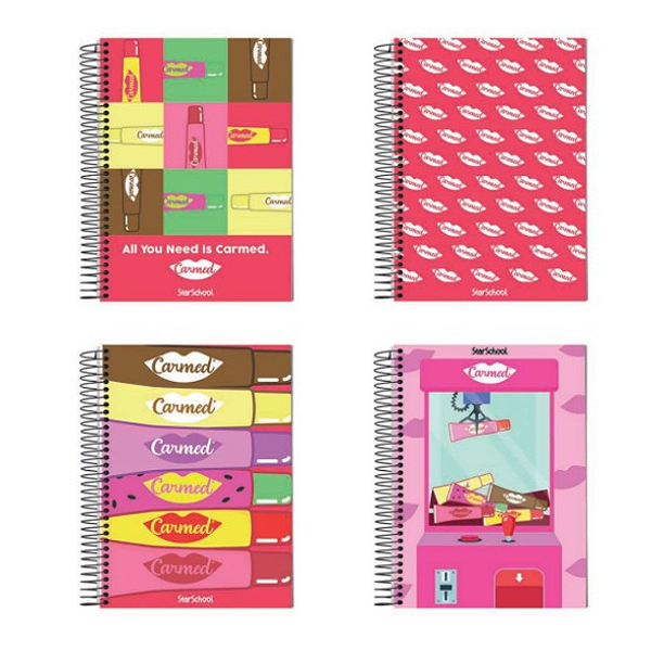Caderno Espiral Capa Dura Carmed 240 Folhas Starschool