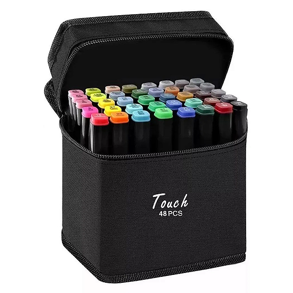 Marcador Artístico Dual Com 48 Cores Touch