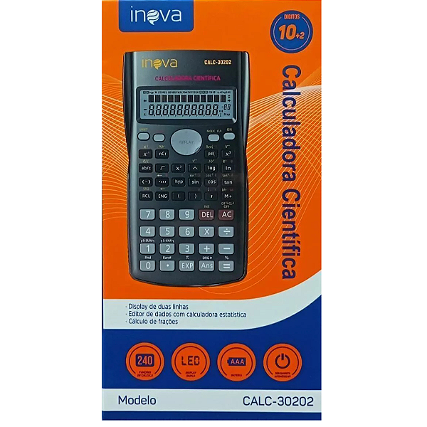 Calculadora Científica 240 Funções CALC-30202 Inova