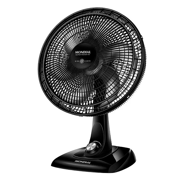 Ventilador De Mesa Com 6 Pás 40cm Preto VSP-40-B Mondial