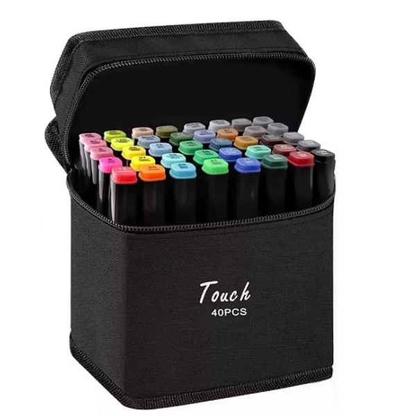 Marcador Artístico Dual Com 40 Cores Touch