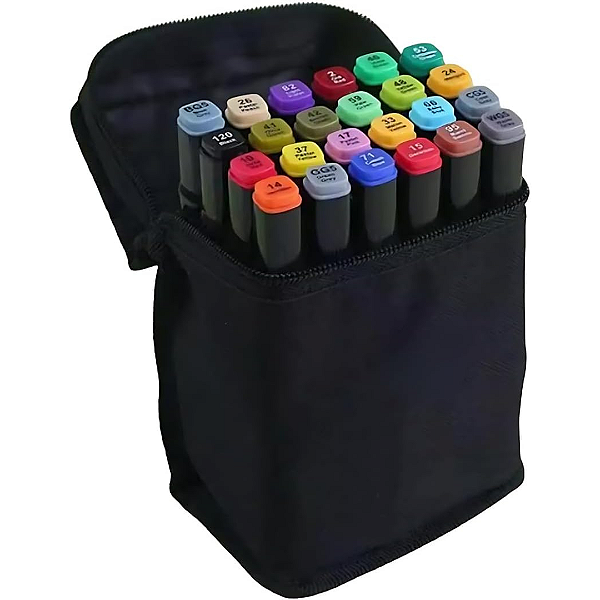 Marcador Artístico Dual Com 24 Cores N.S.Y