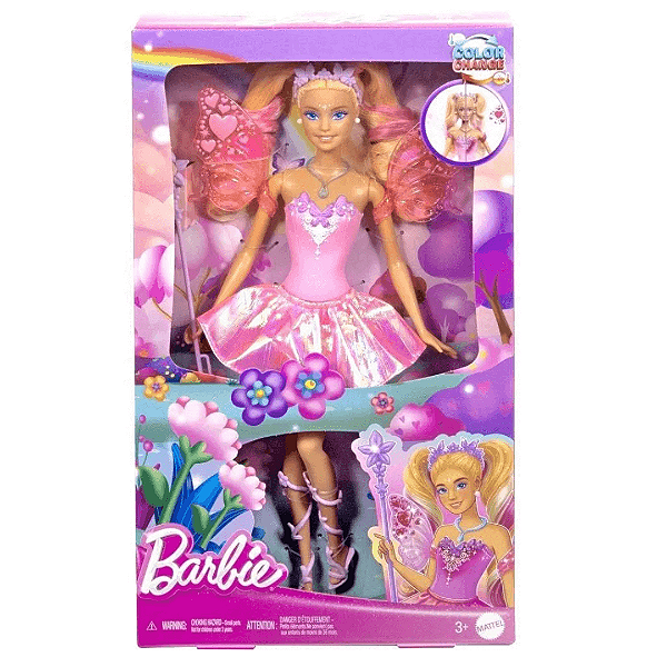 Boneca Barbie Fantasy Fada Mágica Muda De Cor JCP76 Mattel