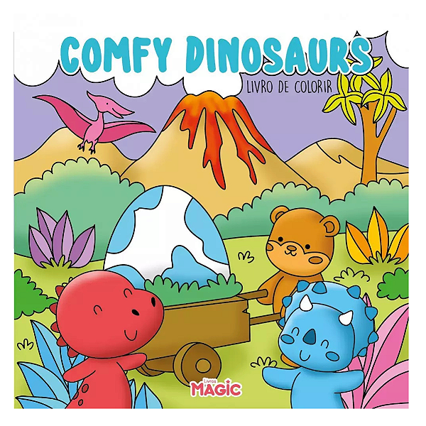 Livro Para Colorir Bobbie Goods Comfy Dinossauros 84945 Magic Kids