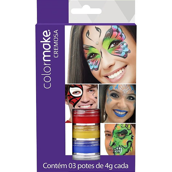 Pintura Facial Cremosa 3 Cores 0001 Colormake