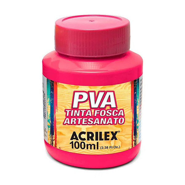 Tinta PVA Rosa Escuro 542 100ml Acrilex