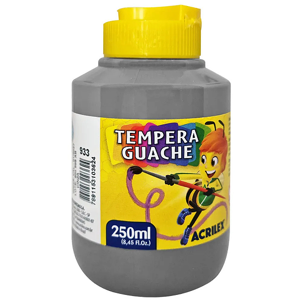 Tinta Guache 250ml Cinza 933 Acrilex