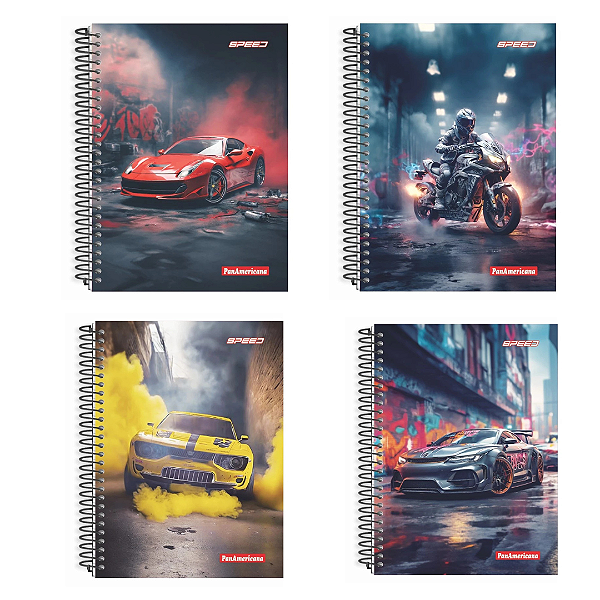 Caderno Espiral Capa Dura Speed 80 Folhas Panamericana