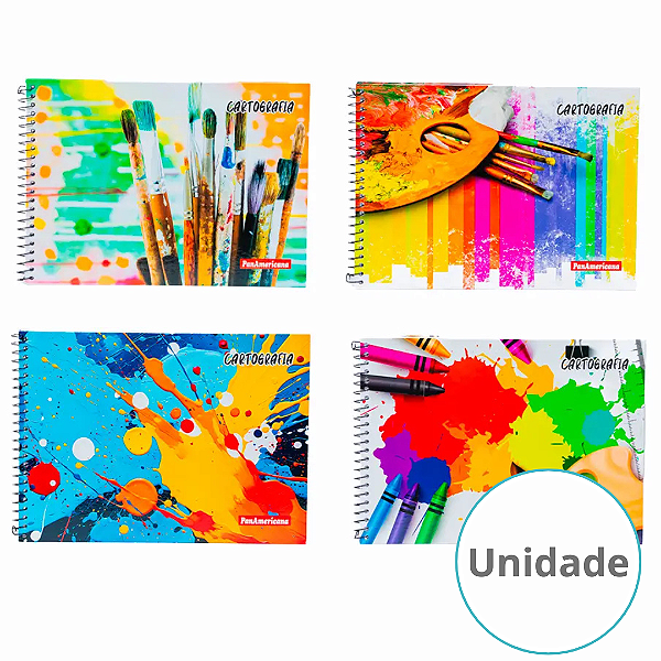 Caderno De Desenho Espiral Capa Dura 80 Folhas Panamericana