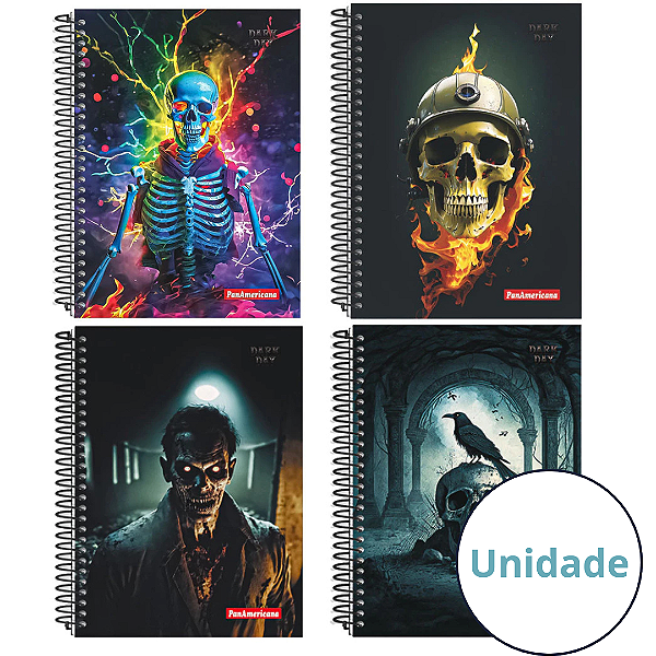 Caderno Espiral Capa Dura Dark Day 80 Folhas Panamericana