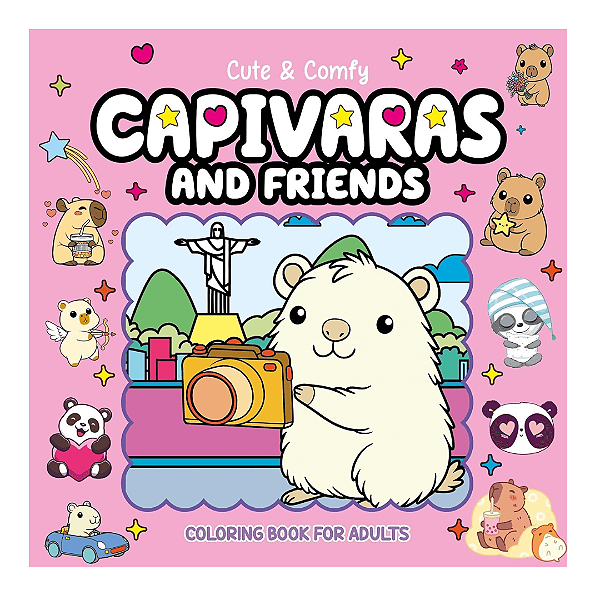 Livro Para Colorir Cute & Comfy  Capivaras And Friends Edição 7 Camelot Editora