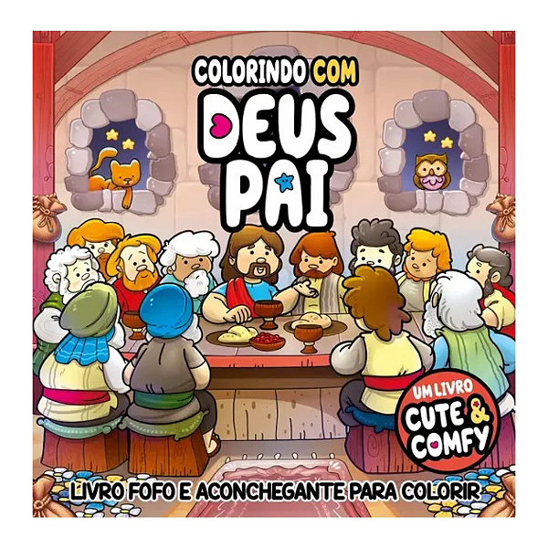 Livro Para Colorir Cute & Comfy Colorir Com Deus Pai Camelot Editora