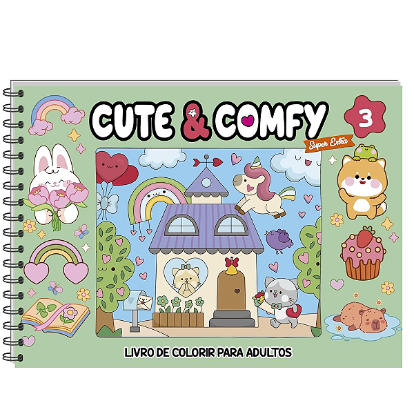 Livro Para Colorir Cute & Comfy Super Extra 3 Camelot Editora
