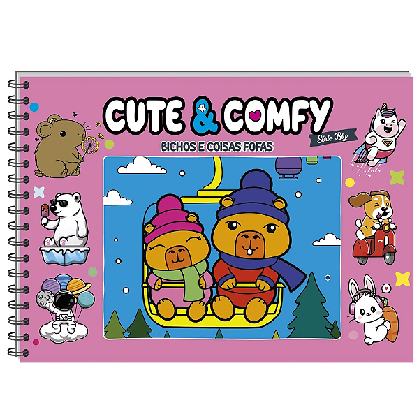 Livro Para Colorir Cute & Comfy Serie Big Bichos E Coisas Fofas Camelot Editora