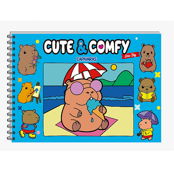 Livro Para Colorir Cute & Comfy Serie Big Capivaras Camelot Editora