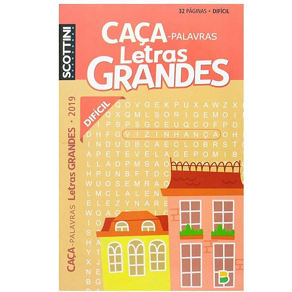 Livro De Atividades Caça Palavras Letras Grandes Dificíl 2019 Todo Livro