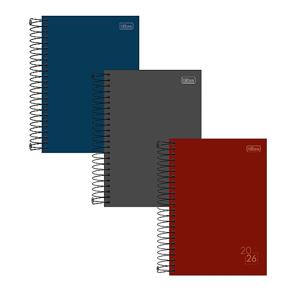 Agenda Espiral Capa Dura Spice Cores 2026 160 Folhas Tilibra