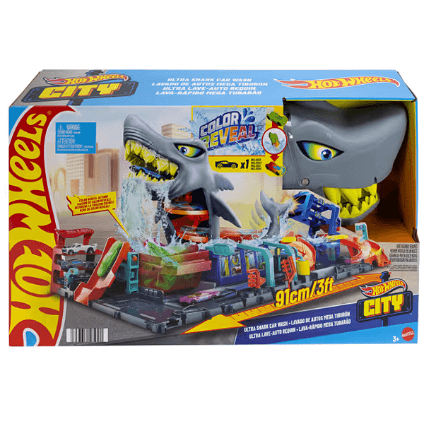 Pista  Hot Wheels City Lava Rapido Mega Tubarão HTN82 Mattel